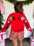 PREORDER - 3 colors: MERRY MESSAGE SWEATSHIRT