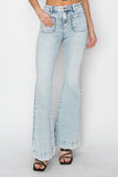 Fiona High Rise Front Patch Pocket Flare Jeans