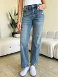 Kamila High Waist Distressed Straight Jeans