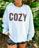 Cozy Embroidered Applique Sweatshirt