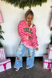 PREORDER - 3 designs: JOLLY & MERRY OVERSIZED PULLOVER