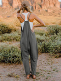 Friday Sleeveless V-Neck Pocketed Jumpsuit