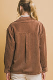 Owen Corduroy Sherpa Lined Jacket in Cocoa