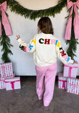 PREORDER - 3 colors: MERRY MESSAGE SWEATSHIRT