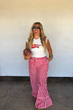 PREORDER -  DIXIE GINGHAM RUFFLE PANTS