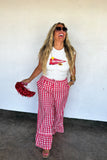 PREORDER -  DIXIE GINGHAM RUFFLE PANTS
