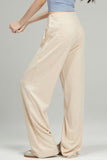 Zoe Drawstring Wide Leg Pants with Pockets