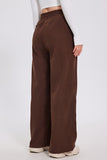 Mae Elastic Waist Wide Leg Pants in Khaki, Brown & Black