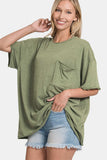 Uma Oversized Front Pocket Top