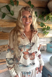 PREORDER - 2 prints: CAMO & BUTTERFLIES EASY DOES IT PULLOVER