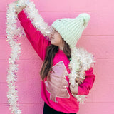 (YOUTH) Pink Glitter Tree Sweatshirt