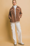 Owen Corduroy Sherpa Lined Jacket in Cocoa