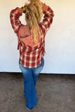 PREORDER- 2 colors MOUNTAIN MORNING PLAID HOODIE SHACKET
