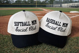 Baseball/Softball Mom Social Club Pin Stripes Hats