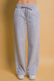 Kenny Drawstring Wide Leg Sweatpants with Pockets