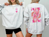 Queen of Hearts Sweatshirts (front & back)