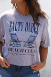 Salty Babes Beach Club Crop/Tee
