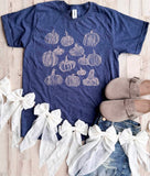 Hand drawn pumpkins tees