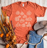 Hand drawn pumpkins tees