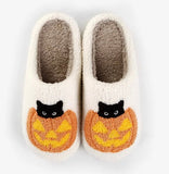 Cat In Pumpkin Slippers