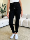 CARMEN DOUBLE CUFF JOGGERS IN BLACK