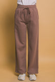 Kenny Drawstring Wide Leg Sweatpants with Pockets