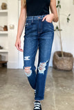 Montana High Rise Rigid Magic Distressed Straight Jeans