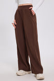 Mae Elastic Waist Wide Leg Pants in Khaki, Brown & Black