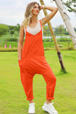 Friday Sleeveless V-Neck Pocketed Jumpsuit