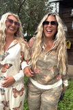 PREORDER - 2 prints: CAMO & BUTTERFLIES EASY DOES IT PULLOVER