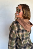 PREORDER- 2 colors MOUNTAIN MORNING PLAID HOODIE SHACKET