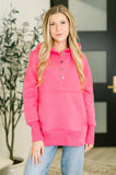 A Million Different Reasons Hooded Pullover in Fuchsia