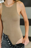 Any Time, Any Place Bodysuit in Mocha Brown