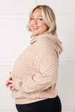 Tess Checkered Hoodie in Khaki