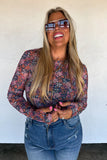 PREORDER - 3 designs: FALL FLOWER DRESS IT UP MESH TOPS