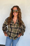 PREORDER- 2 colors MOUNTAIN MORNING PLAID HOODIE SHACKET