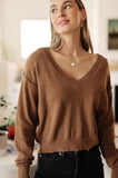 Becky V-Neck Sweater in Mocha