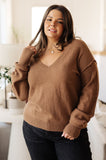 Becky V-Neck Sweater in Mocha