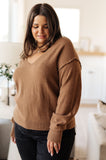 Becky V-Neck Sweater in Mocha