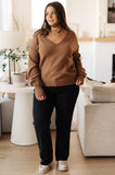 Becky V-Neck Sweater in Mocha
