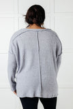 Crystal Brushed Hacci Top in Heather Grey