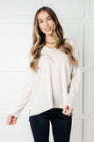 Crystal Brushed Hacci Top in Sand Beige