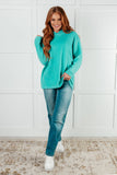 My Favorite Hooded Pullover in Turquoise