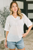 Textured Oversized Top