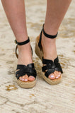 Behold Black Braided Twine Wedges