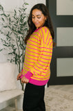 Bold Comfort Contrast Drop Shoulder Pullover