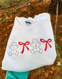 Gingerbread & Bows Embroidered Sweatshirts