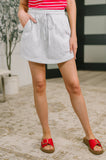 Kate Drawstring Skort in Grey