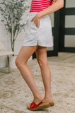 Kate Drawstring Skort in Grey