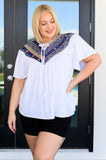 Boho Keyhole Neckline Top